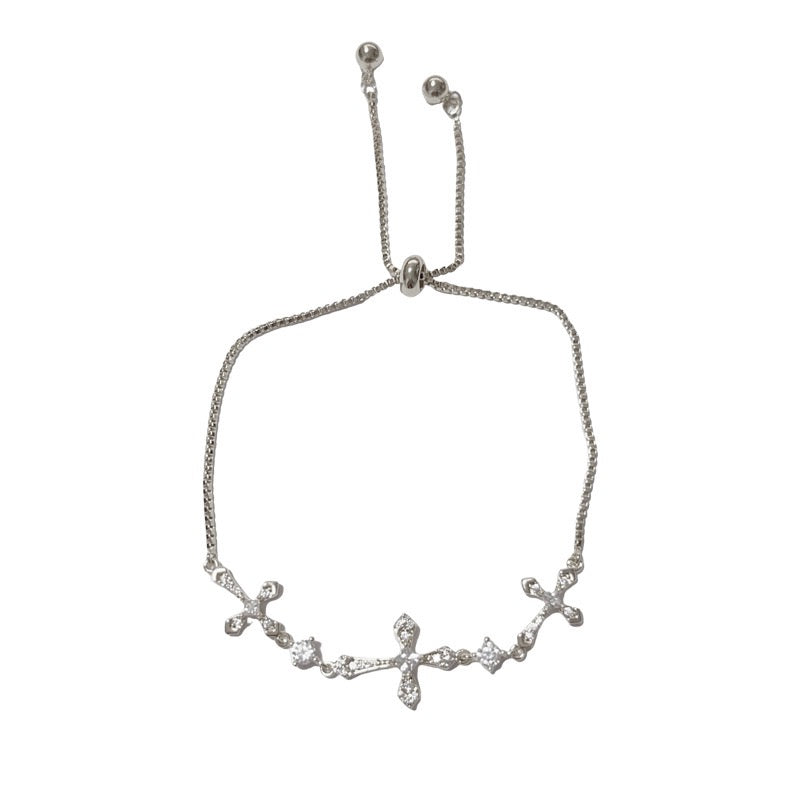 Triple Cross Slider Bracelet