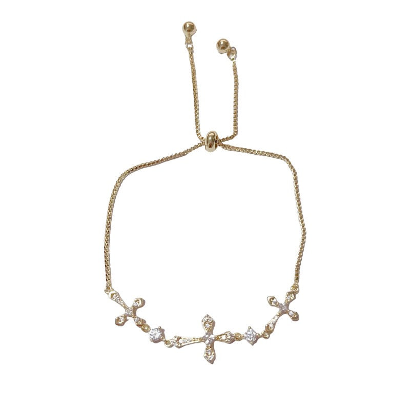 Triple Cross Slider Bracelet